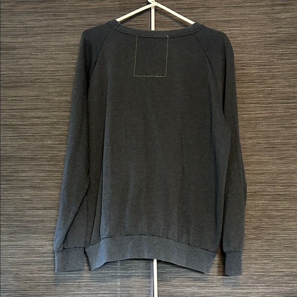 Aviator Nation Women’s Gray Sweatshirt with Yellow Smiley face - Picture 2 of 2